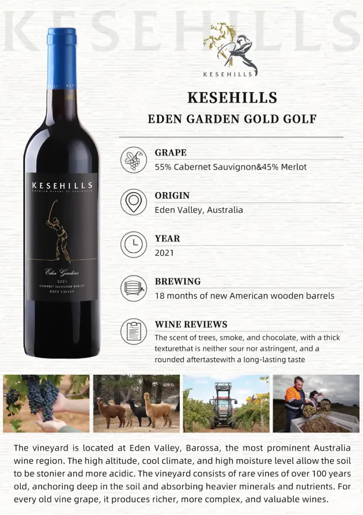 Eden Gardens Cab Merlot (Gold Golfer) 2021